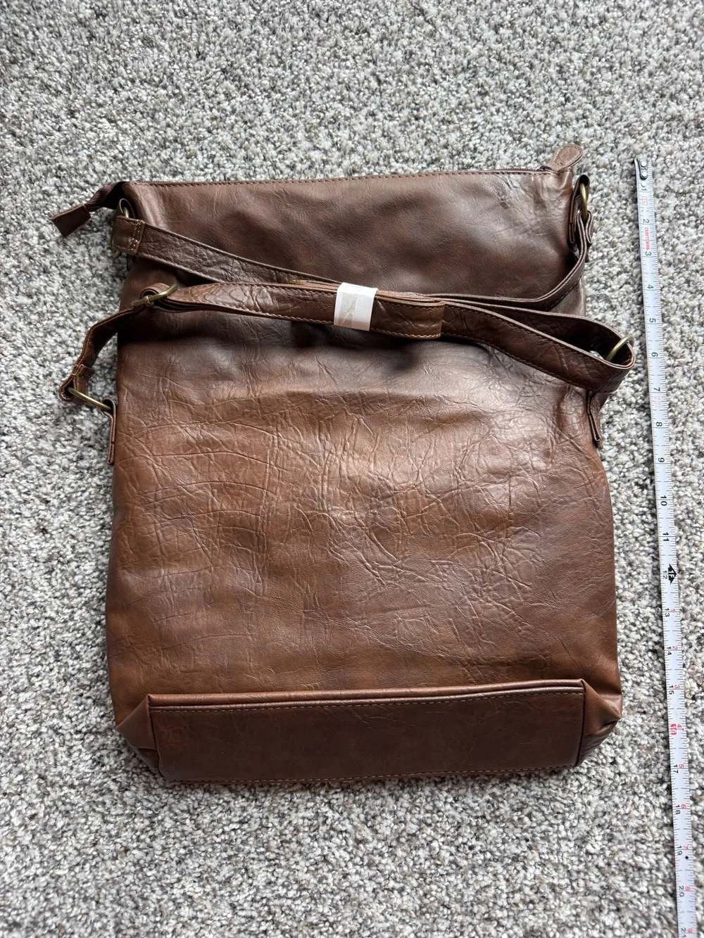 Unbranded Brown Men’s Faux Leather Messenger Bag